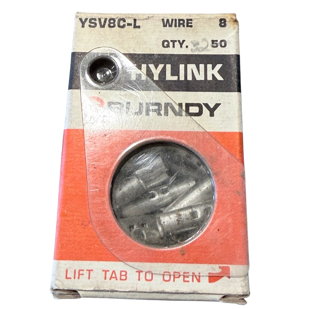 Burndy Hylink YSV8C-L 8 AWG Uninsulated Compression Splice Connectors 32 Count